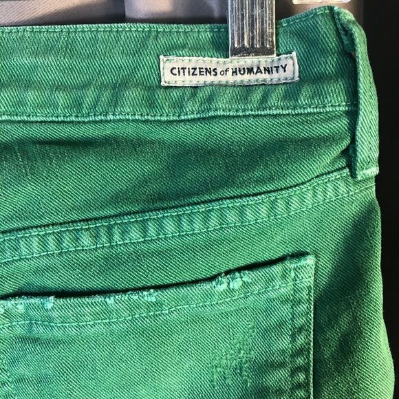 Citizens of Humanity Racer Low Rise Slim Emerald size 24-hard to find!! - Picture 3 of 12
